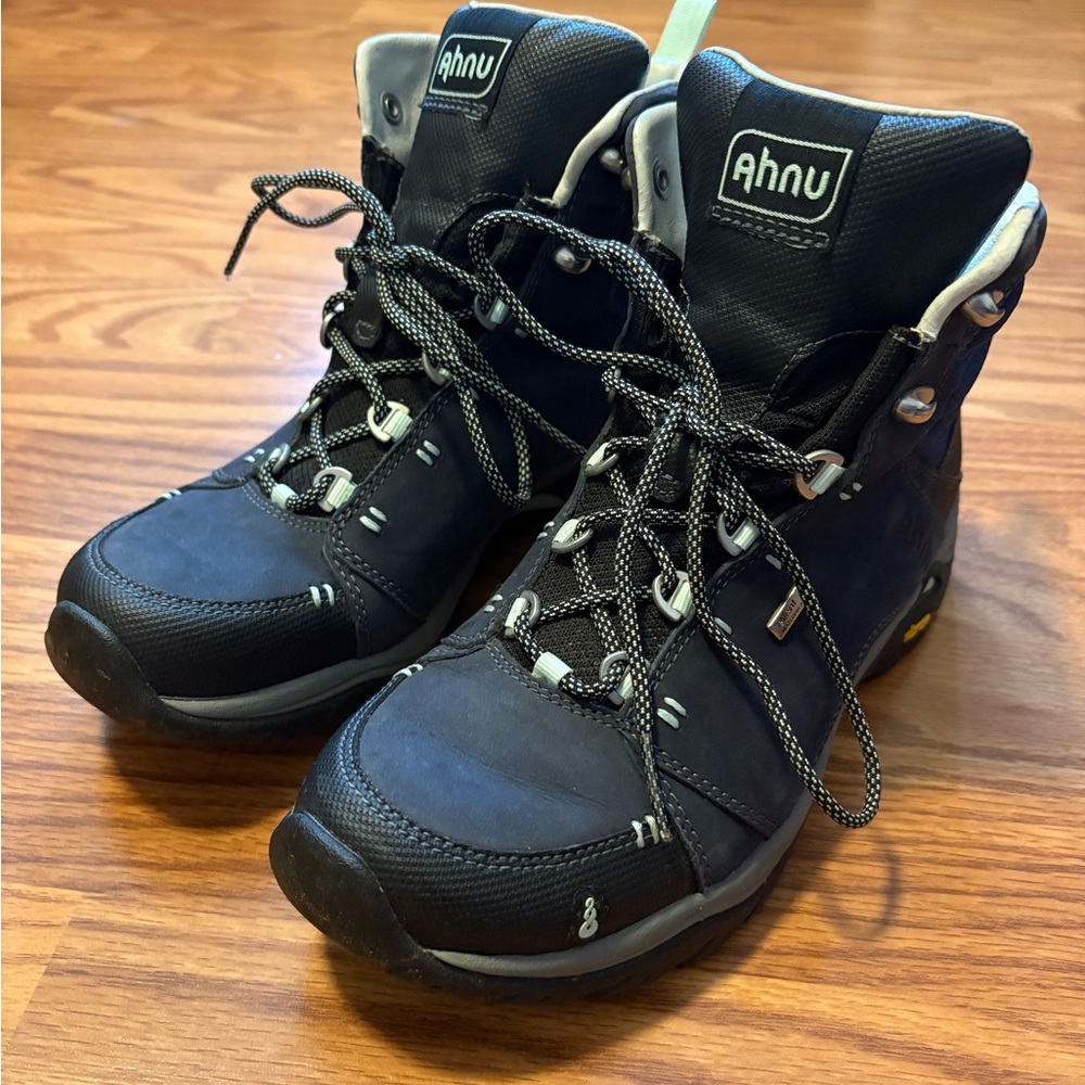 Ahnu Black and Gray Women's Waterproof Hiking Boots